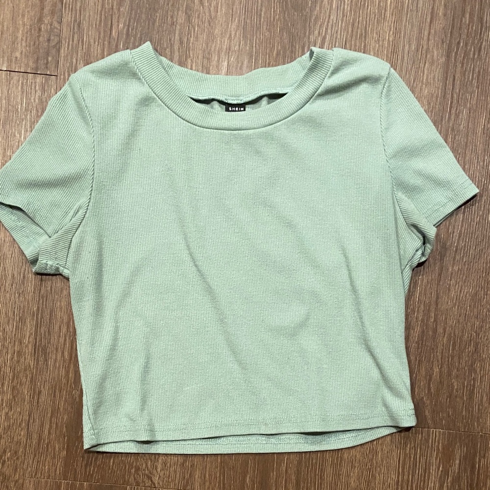 H&M Light Green Short Sleeve Tee